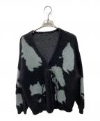 LAD MUSICIANラッドミュージシャン）の古着「MOHAIR WJQ KNIT BIG ROSE CD カーディガン」｜ブラック
