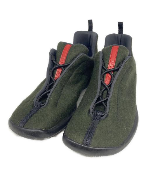 PRADA SPORTS（プラダスポーツ）PRADA SPORTS (プラダスポーツ) ドローコードモックトレーナー グリーン サイズ:6 1/2の古着・服飾アイテム