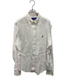 POLO RALPH LAUREN（ポロ・ラルフローレン）の古着「LINEN B.D.shirts　リネンシャツ」｜ホワイト