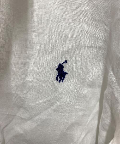 POLO RALPH LAUREN（ポロ・ラルフローレン）POLO RALPH LAUREN (ポロ・ラルフローレン) LINEN B.D.shirts　リネンシャツ ホワイト サイズ:Mの古着・服飾アイテム