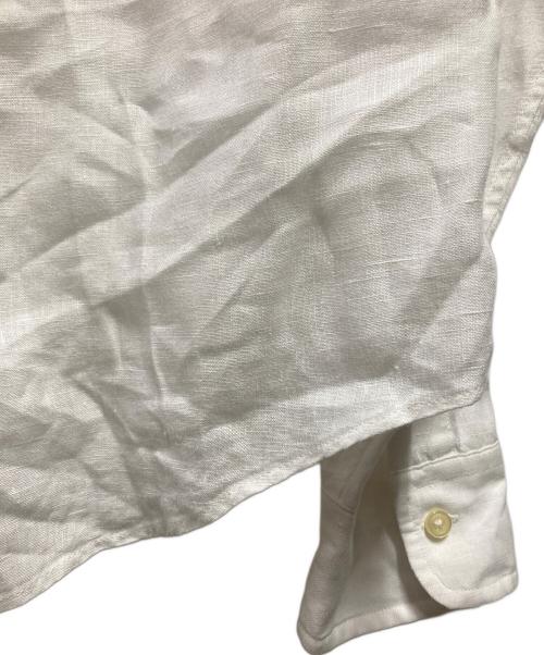 POLO RALPH LAUREN（ポロ・ラルフローレン）POLO RALPH LAUREN (ポロ・ラルフローレン) LINEN B.D.shirts　リネンシャツ ホワイト サイズ:Mの古着・服飾アイテム