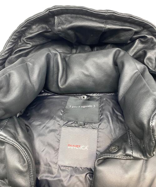 1piu1uguale3（ウノピュウノウグァーレトレ）1piu1uguale3 (ウノピュウノウグァーレトレ) DUVETICA (デュベティカ) ラムレザーダウンベスト ブラック サイズ:4の古着・服飾アイテム
