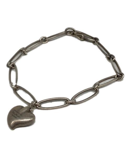 TIFFANY & Co.（ティファニー）TIFFANY & Co. (ティファニー) カーブドハートモチーフチェーンブレスレット シルバーの古着・服飾アイテム