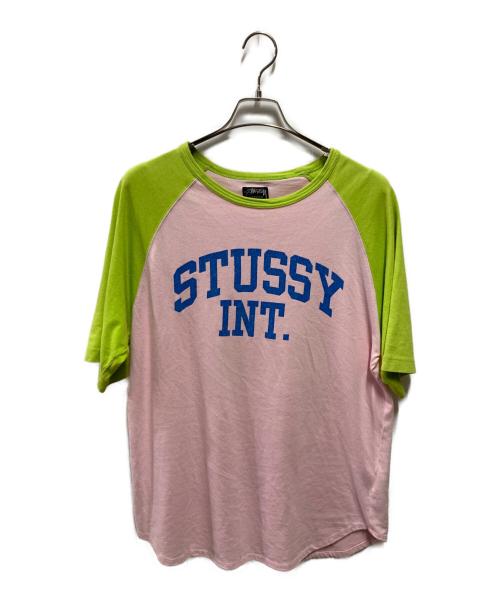 stussy（ステューシー）stussy (ステューシー) 00's ラグランTEE ピンク サイズ:Mの古着・服飾アイテム