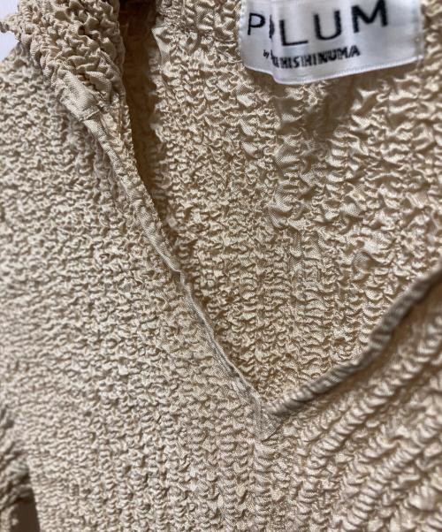 PEPLUM（ペプラム）PEPLUM (ペプラム) シワ加工シャツ ベージュ サイズ:サイズ詳細参照の古着・服飾アイテム