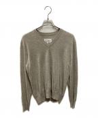 Maison Margielaメゾンマルジェラ）の古着「エルボーパッチＶネックニット」｜ベージュ