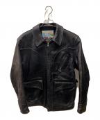 Aero LEATHERエアロレザー）の古着「Herculesホースハイドレザージャケット」｜ブラック
