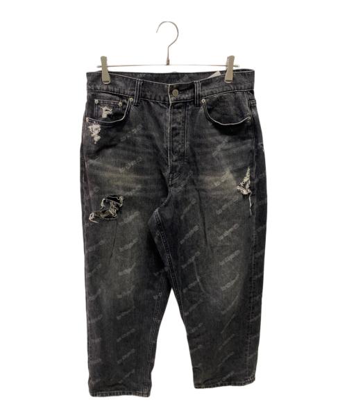 A BATHING APE（ア ベイシング エイプ）A BATHING APE (ア ベイシング エイプ) DESTROY DENIM PANTS ブラック サイズ:Ｌの古着・服飾アイテム