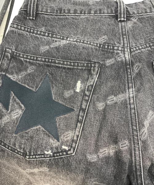 A BATHING APE（ア ベイシング エイプ）A BATHING APE (ア ベイシング エイプ) DESTROY DENIM PANTS ブラック サイズ:Ｌの古着・服飾アイテム