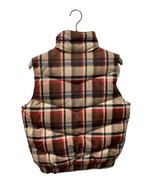 A BATHING APE（ア ベイシング エイプ）A BATHING APE (ア ベイシング エイプ) チェックダウンベスト ブラウン サイズ:Ｍの古着・服飾アイテム