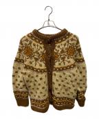 Sea Room lynnシールームリン）の古着「NPL HMヴィンテージフラワー2wayニット」｜ブラウン