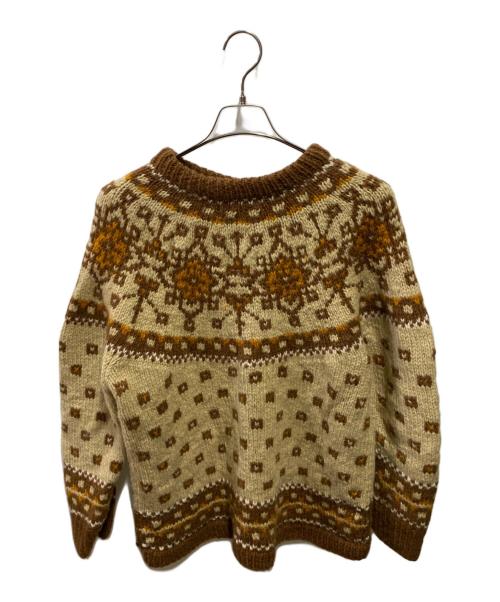 Sea Room lynn（シールームリン）Sea Room lynn (シールームリン) NPL HMヴィンテージフラワー2wayニット ブラウン サイズ:FREEの古着・服飾アイテム