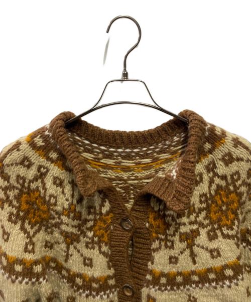 Sea Room lynn（シールームリン）Sea Room lynn (シールームリン) NPL HMヴィンテージフラワー2wayニット ブラウン サイズ:FREEの古着・服飾アイテム