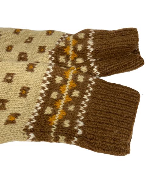 Sea Room lynn（シールームリン）Sea Room lynn (シールームリン) NPL HMヴィンテージフラワー2wayニット ブラウン サイズ:FREEの古着・服飾アイテム