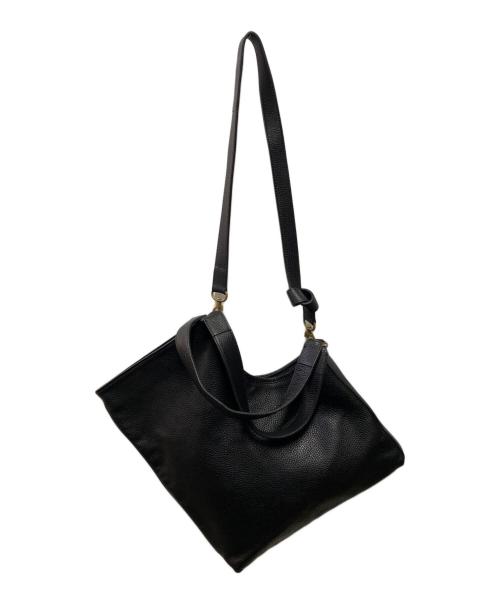 SHOJIFUJITA（ショウジフジタ）SHOJIFUJITA (ショウジフジタ) レザーハンドバッグ ブラックの古着・服飾アイテム