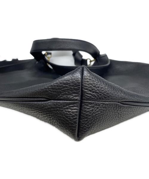 SHOJIFUJITA（ショウジフジタ）SHOJIFUJITA (ショウジフジタ) レザーハンドバッグ ブラックの古着・服飾アイテム