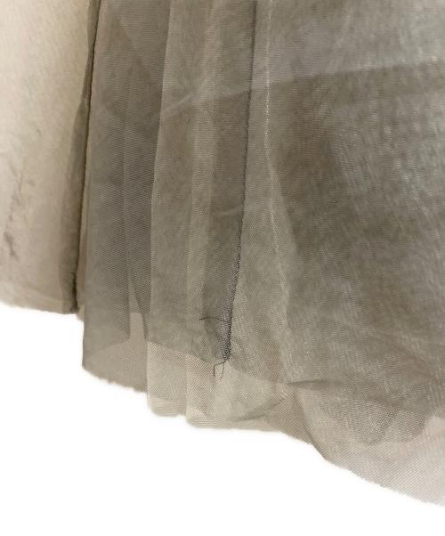 anuans（アニュアンス）anuans (アニュアンス) 24SS シアーボリュームチュールスカート ブラウン サイズ:Sの古着・服飾アイテム