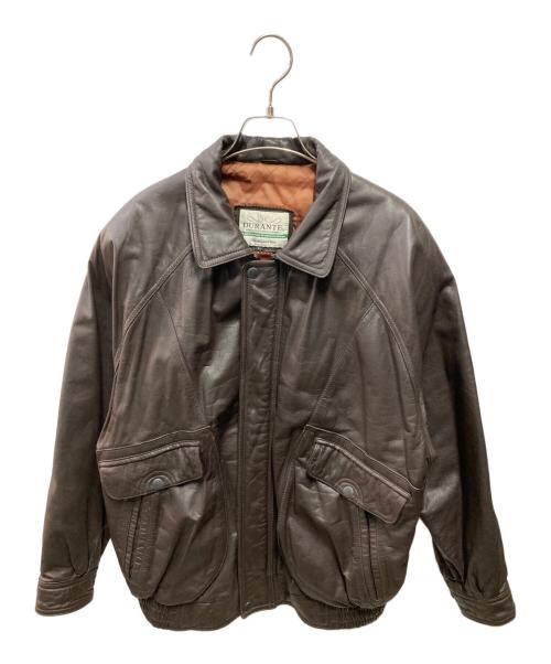 DURANTE（デュランテ）DURANTE (デュランテ) 90's レザーボンバージャケット ブラウン サイズ:Ｌの古着・服飾アイテム
