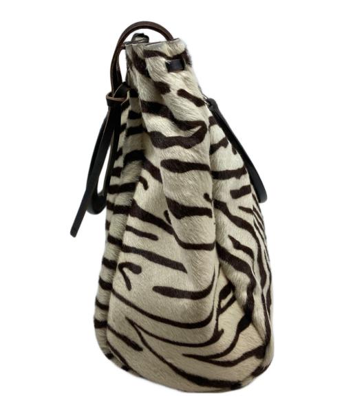 PRADA（プラダ）PRADA (プラダ) ハラコハンドバッグ アイボリーの古着・服飾アイテム