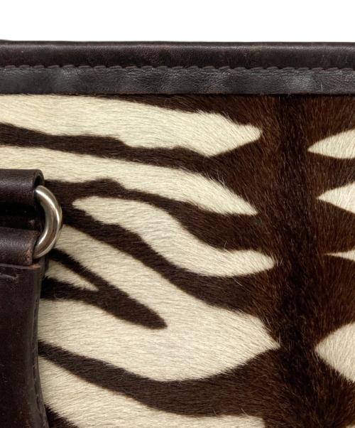 PRADA（プラダ）PRADA (プラダ) ハラコハンドバッグ アイボリーの古着・服飾アイテム