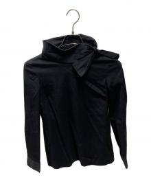 PRADA（プラダ）の古着「リボンブラウス」｜ブラック