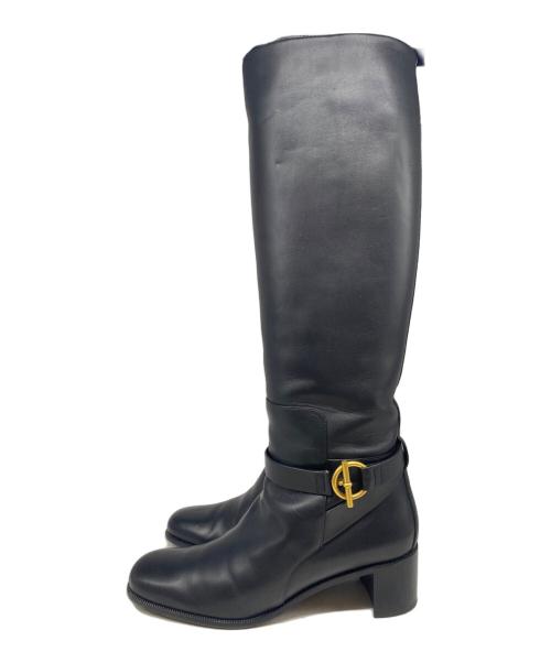 HERMES（エルメス）HERMES (エルメス) ジュスティーヌ 50 ブラック サイズ:38.5の古着・服飾アイテム