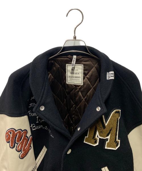 MIHARA YASUHIRO（ミハラヤスヒロ）MIHARA YASUHIRO (ミハラヤスヒロ) ROLL-UP HEM STADIUM JUMPER ブラック サイズ:40の古着・服飾アイテム