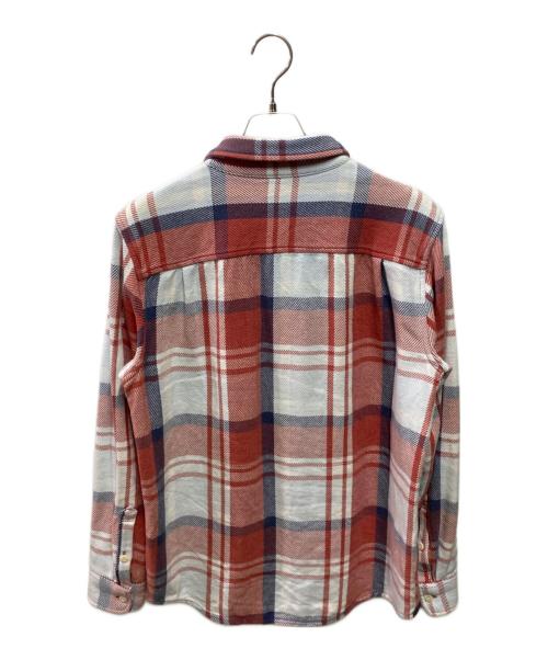 RHC Ron Herman（アールエイチシー ロンハーマン）RHC Ron Herman (アールエイチシー ロンハーマン) OUTERKNOWN (アウターノーン) 10 Years Washed Blanket Shirt スカイブルー×レッド サイズ:Ｍの古着・服飾アイテム