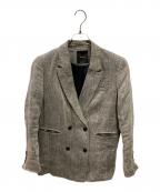 anuansアニュアンス）の古着「ヘリンボーンリネンジャケット」｜ベージュ