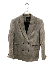 anuans（アニュアンス）の古着「ヘリンボーンリネンジャケット」｜ベージュ