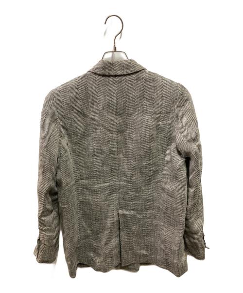 anuans（アニュアンス）anuans (アニュアンス) ヘリンボーンリネンジャケット ベージュ サイズ:FREEの古着・服飾アイテム