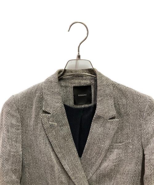 anuans（アニュアンス）anuans (アニュアンス) ヘリンボーンリネンジャケット ベージュ サイズ:FREEの古着・服飾アイテム