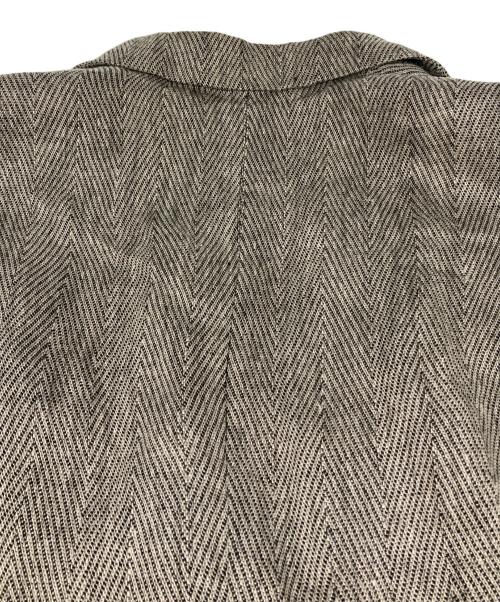 anuans（アニュアンス）anuans (アニュアンス) ヘリンボーンリネンジャケット ベージュ サイズ:FREEの古着・服飾アイテム