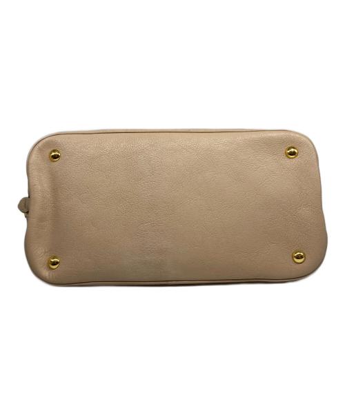 MIU MIU（ミュウミュウ）MIU MIU (ミュウミュウ) MADRAS 2WAYハンドバッグ ベージュの古着・服飾アイテム