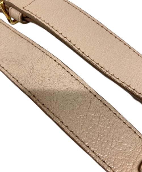 MIU MIU（ミュウミュウ）MIU MIU (ミュウミュウ) MADRAS 2WAYハンドバッグ ベージュの古着・服飾アイテム