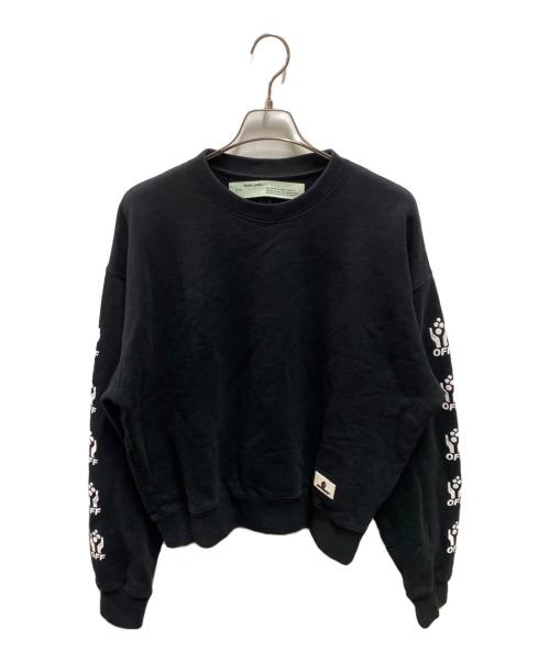 OFFWHITE（オフホワイト）OFFWHITE (オフホワイト) アームロゴスウェット ブラック サイズ:Sの古着・服飾アイテム