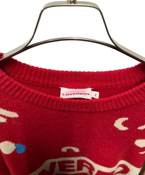 CHARLES JEFFREY LOVERBOY（チャールズ ジェフリー ラバーボーイ）CHARLES JEFFREY LOVERBOY (チャールズ ジェフリー ラバーボーイ) KNIT レッド サイズ:XLの古着・服飾アイテム