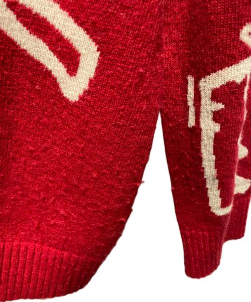 CHARLES JEFFREY LOVERBOY（チャールズ ジェフリー ラバーボーイ）CHARLES JEFFREY LOVERBOY (チャールズ ジェフリー ラバーボーイ) KNIT レッド サイズ:XLの古着・服飾アイテム