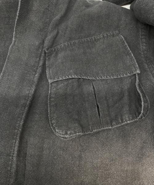 SLOW&CO（スロウアンドコー）SLOW&CO (スロウアンドコー) リネンジャケット ブラック サイズ:Ｍの古着・服飾アイテム