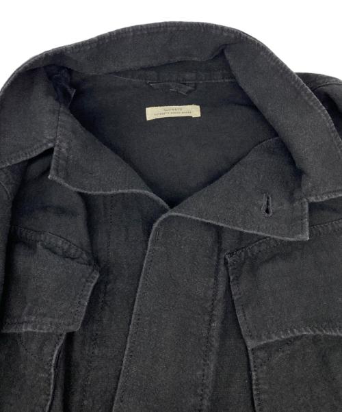 SLOW&CO（スロウアンドコー）SLOW&CO (スロウアンドコー) リネンジャケット ブラック サイズ:Ｍの古着・服飾アイテム