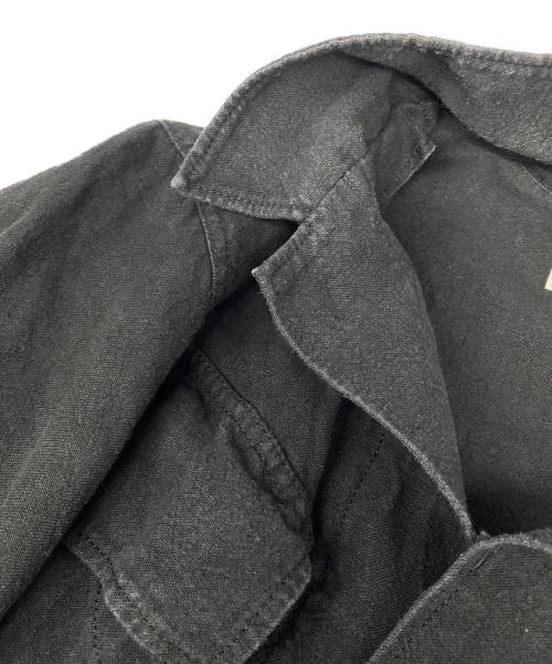 SLOW&CO（スロウアンドコー）SLOW&CO (スロウアンドコー) リネンジャケット ブラック サイズ:Ｍの古着・服飾アイテム