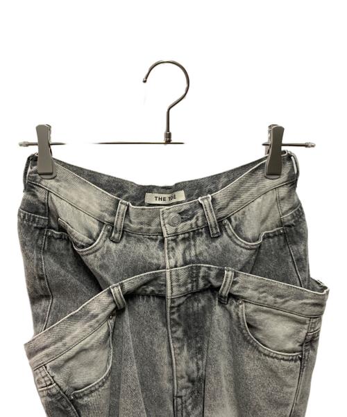 THE TOE（ザ・トゥー）THE TOE (ザ・トゥー) LEXINGTON DOUBLE BELT DENIM PANTS ブラック サイズ:Ｓ 未使用品の古着・服飾アイテム