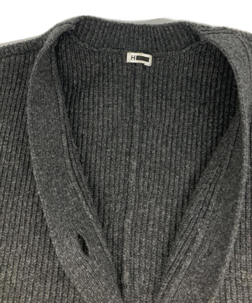 H BEAUTY&YOUTH（エイチ ビューティー&ユース）H BEAUTY&YOUTH (エイチ ビューティー&ユース) CURVY CARDIGAN グレー サイズ:FREEの古着・服飾アイテム