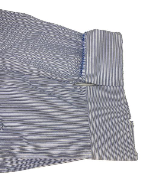 doublet（ダブレット）doublet (ダブレット) DESTROYED STRIPE SHIRT ブルー サイズ:Ｌの古着・服飾アイテム