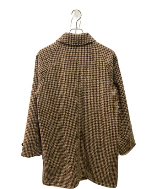 BEAMS PLUS（ビームスプラス）BEAMS PLUS (ビームスプラス) Harris Tweed (ハリスツイード) Bal Collar Coat ブラウン サイズ:Lの古着・服飾アイテム