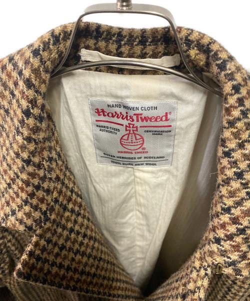 BEAMS PLUS（ビームスプラス）BEAMS PLUS (ビームスプラス) Harris Tweed (ハリスツイード) Bal Collar Coat ブラウン サイズ:Lの古着・服飾アイテム