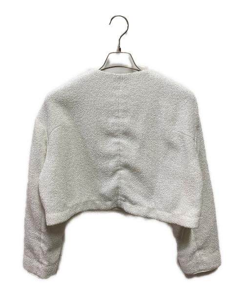 La TOTALITE（ラ ト―タリテ）La TOTALITE (ラ ト―タリテ) ノーカラーツイードジャケット ホワイト サイズ:FREEの古着・服飾アイテム