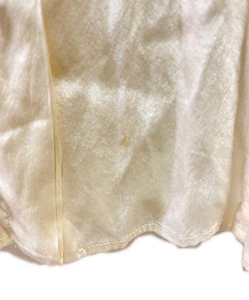 GUCCI（グッチ）GUCCI (グッチ) シルク混フリルブラウス ベージュ サイズ:40の古着・服飾アイテム