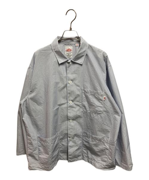 DANTON（ダントン）DANTON (ダントン) T/Cポプリン カバーオールシャツ ブルー サイズ:42の古着・服飾アイテム