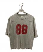 blurhms ROOTSTOCK×JOURNAL STANDARDブラームスルーツストック×ジャーナルスタンダード）の古着「CottonRayon 88/12 Football Tシャツ」｜グレー